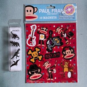 Paul Frank Magnets Y2K + Dinosaur Magnets